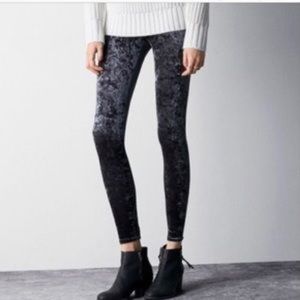 Adam Levine | Gray Crushed Velvet Leggings